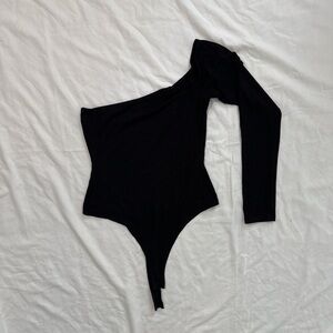 ASOS Curve Black One-Shoulder Bodysuit